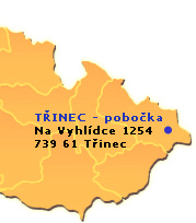 Mapa Třinec